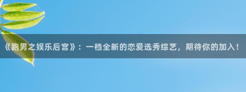 彩易通3登陆：《跑男之娱乐后宫》：一档全新的恋爱选秀综艺，期待你的加入！